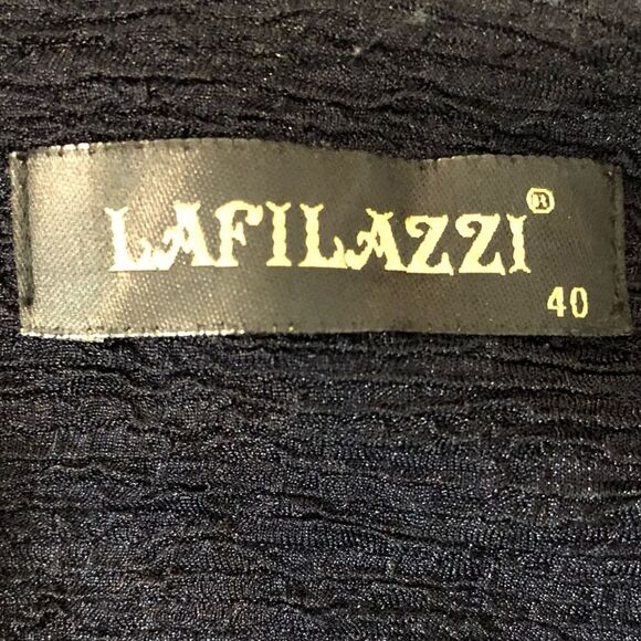 Lafilazzi Dress 40 Italian Styled Hearts Peter Pan Collar Puff Sleeves Sheath - Picture 11 of 13